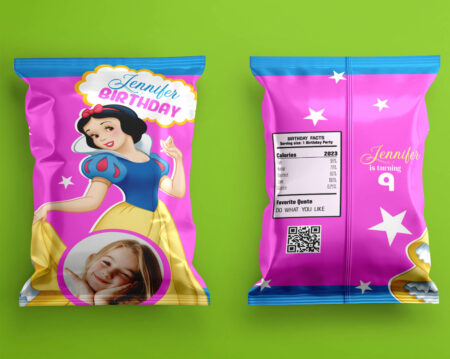 Snow White chip bag template