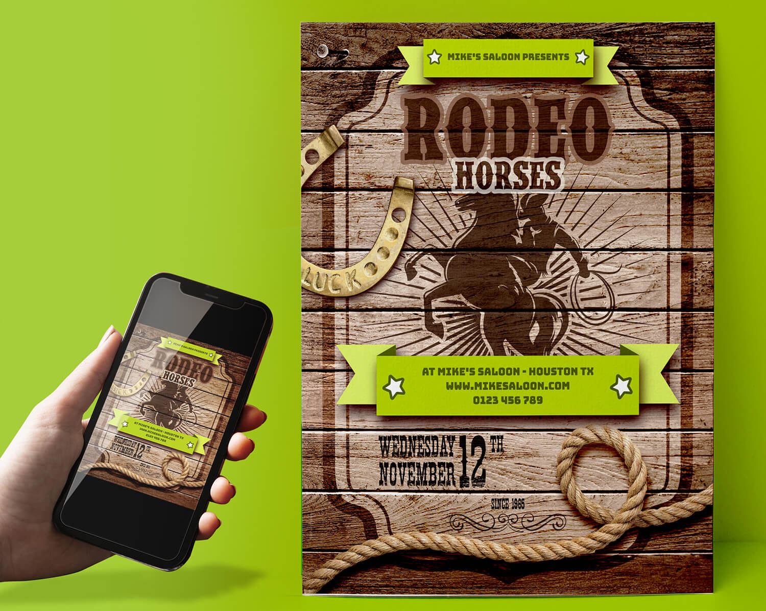 rodeo flyer template horse